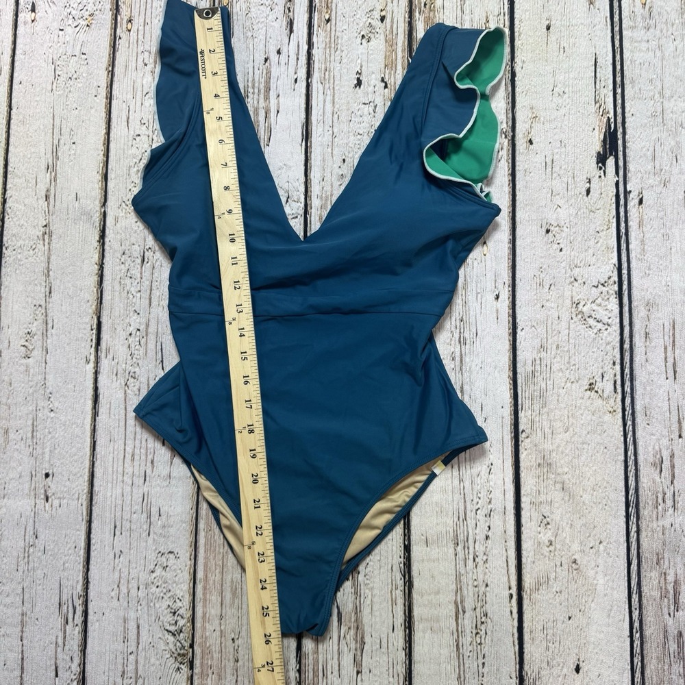 Summersalt Size 8 The Ruffle Backflip Swimsuit Elegant Teal‎ Green One Piece - Picture 7 of 10